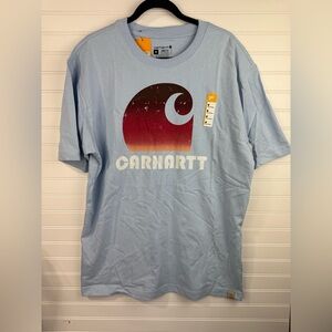 Carhartt men’s baby blue graphic, Loose Fit, tshirt. NWT. Size M.